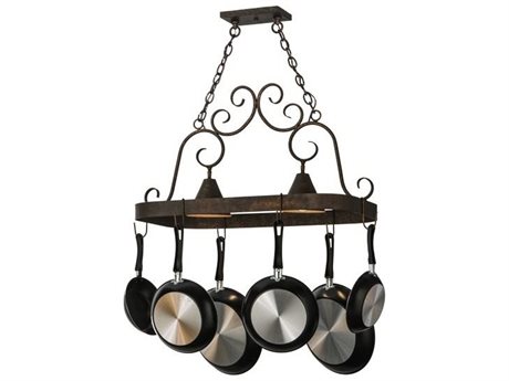 Meyda 2-Light Brown Glass Island Pendant