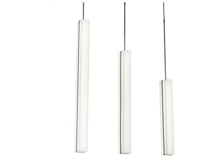 Meyda Strip Nickel LED Linear Island Pendant