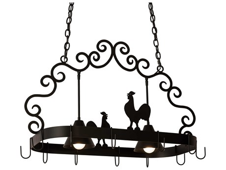 Meyda 2-Light Black Island Pendant