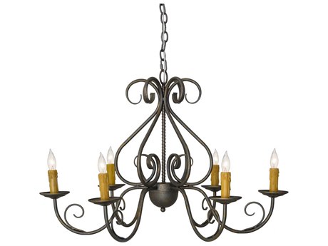 Meyda Jenna 6-Light French Bronzed Candelabra Chandelier