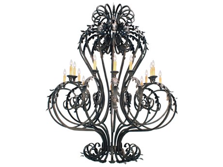 Meyda Josephine 16-Light6-Light Gilded Tobacco Brown Candelabra Chandelier