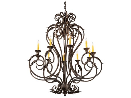 Meyda Josephine 10-Light Chocolate Brown Candelabra Chandelier