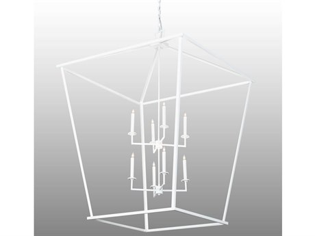 Meyda Kitzi 8-Light White Candelabra Tiered Chandelier