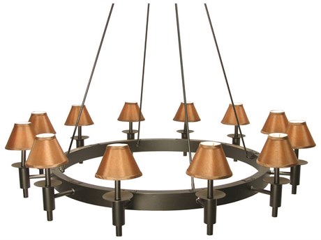 Meyda 12-Light Bronze Candelabra Empire Round Chandelier