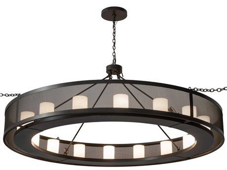 Meyda Loxley 16-Light Bronze Glass Chandelier