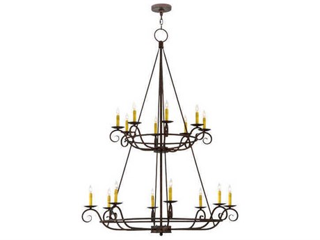 Meyda Estrella 16-Light Black Candelabra Tiered Chandelier