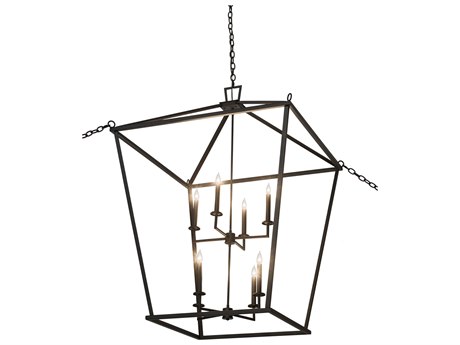 Meyda Kitzi 8-Light Black Glass Candelabra Tiered Chandelier
