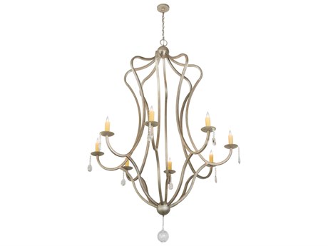 Meyda 8-Light Gold Glass Candelabra Chandelier