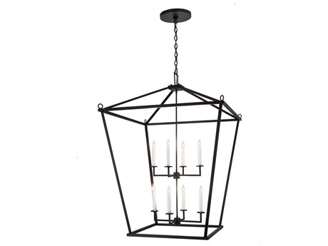Meyda Kitzi 8-Light Black Glass Chandelier | MY189861