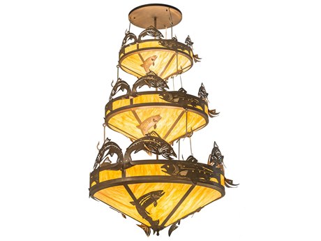 Meyda Catch Of The Day 18-Light Copper Tiered Chandelier