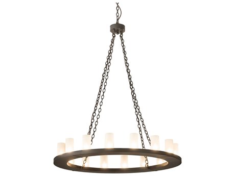 Meyda Loxley 16-Light Bronze Cylinder Chandelier