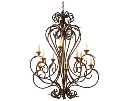 Meyda Josephine 10-Light Bronze Candelabra Chandelier