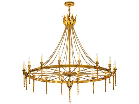 Meyda Amaury 16-Light Gold Candelabra Chandelier