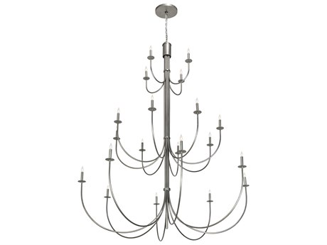 Meyda 20-Light Nickel Candelabra Tiered Chandelier