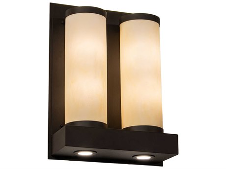 Meyda Legacy House 4-Light Oil Rubbed Bronze Off White LED Wall Sconce