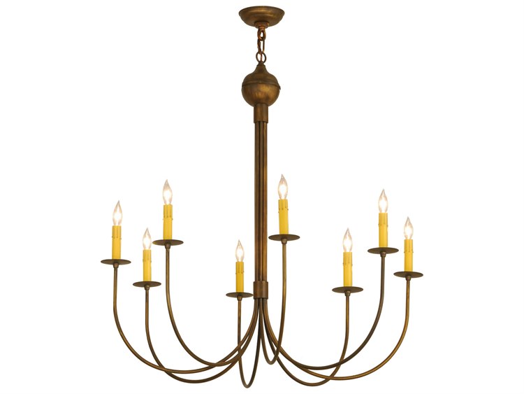 Meyda Lodge 8-Light Brown Candelabra Chandelier