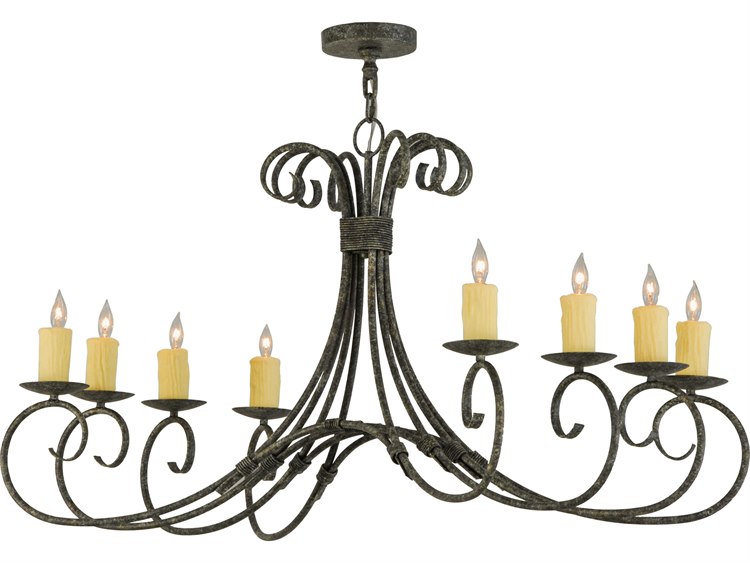 Meyda Lodge 8-Light Brown Candelabra Chandelier