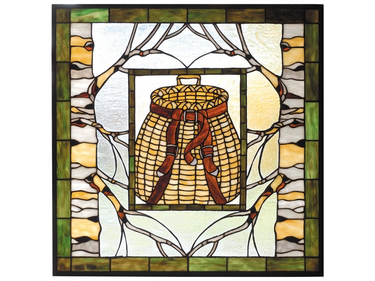 Meyda Pack Basket Stained Glass Window