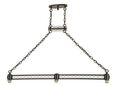Meyda 3-Light Bronze Linear Island Pendant