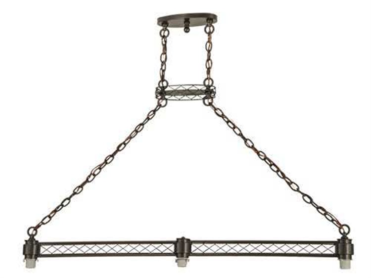 Meyda 3-Light Bronze Linear Island Pendant