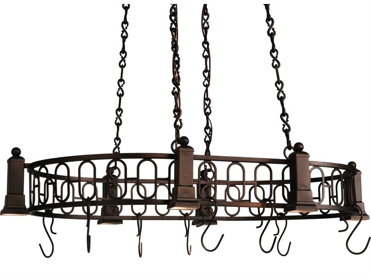 Meyda Lodge 6-Light Bronze Geometric Island Pendant
