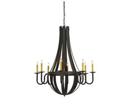 Meyda Barrel Stave 12-Light Nickel Natural Wood Brown Tiered Meyda Barrel Stave 12-Light Nickel Natural Wood Brown Tiered