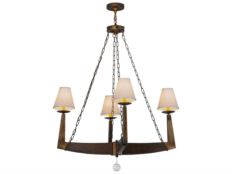 Meyda Lodge 4-Light Brown Empire Chandelier
