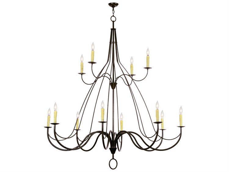 Meyda Lodge 12-Light Bronze LED Candelabra Chandelier