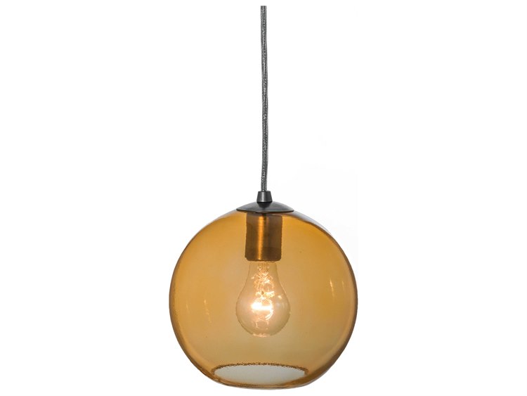 Meyda Bola 1-Light Gray Glass Globe Mini Pendant