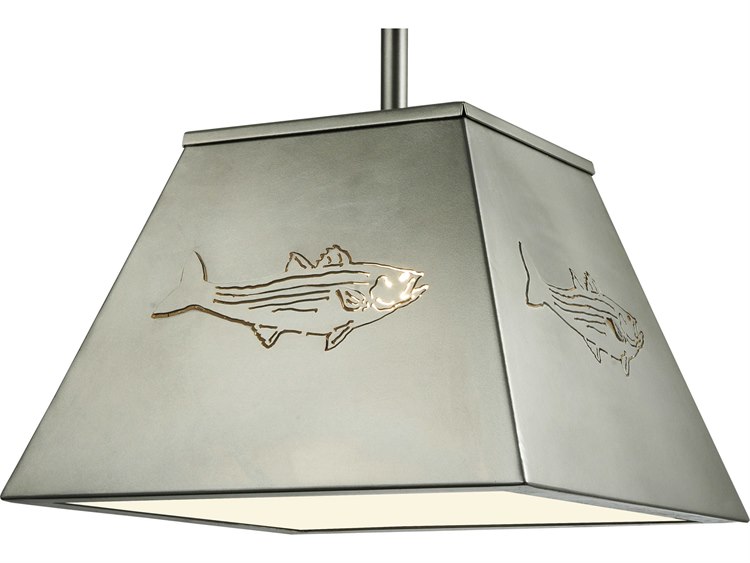 Meyda Lodge 1-Light Nickel Pendant