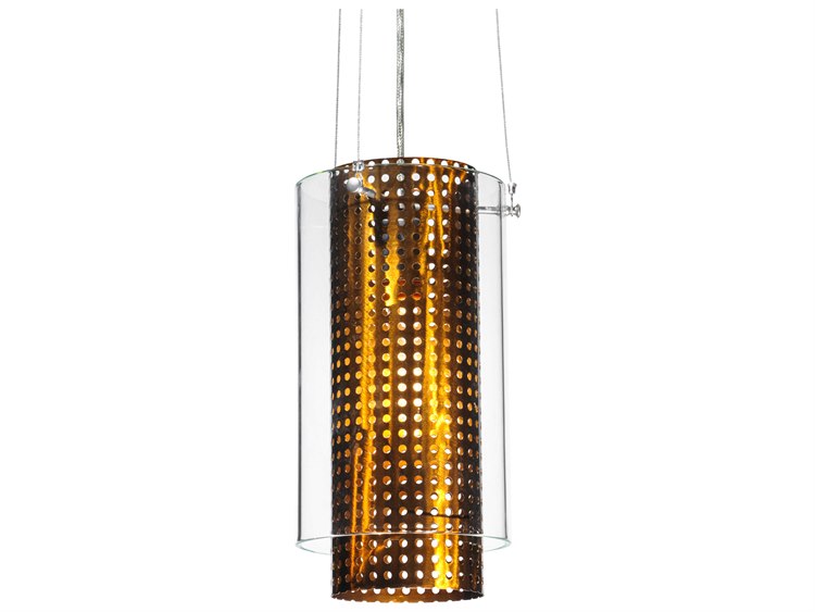 Meyda Lodge 1-Light Gray Cylinder Pendant