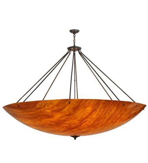 Meyda Lodge 70" 16-Light-Light Bronze Bowl Pendant