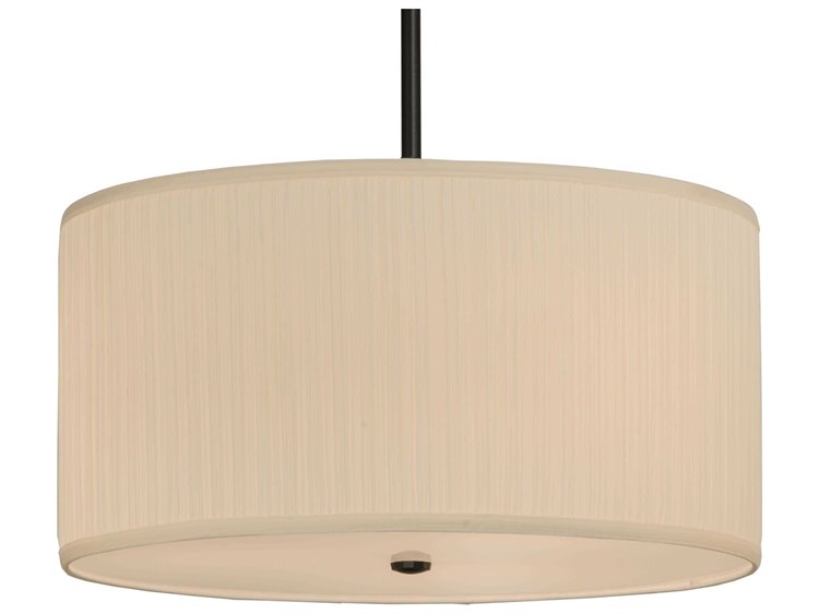 Meyda Lodge 3-Light Black Drum Pendant