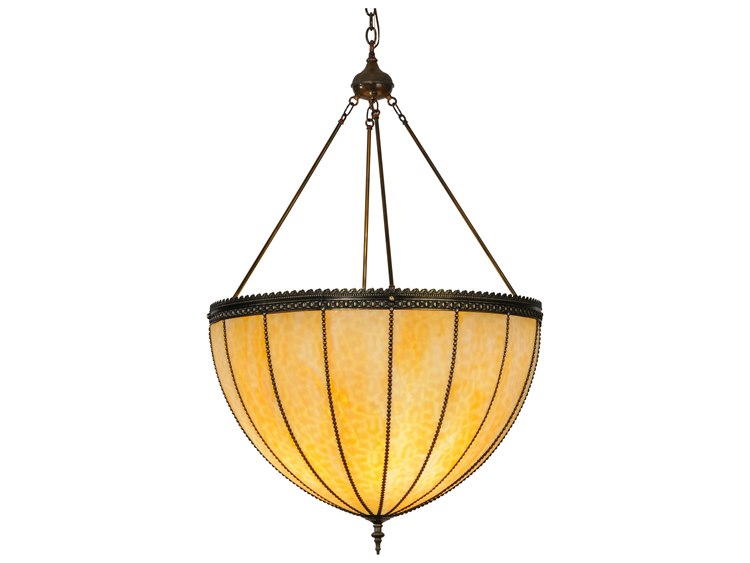 Meyda Lodge 4-Light Bronze Bell Pendant