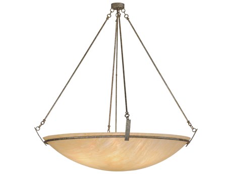 Meyda Covina 1-Light Gray Glass Bowl Pendant