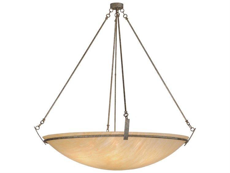 Meyda Covina 1-Light Gray Glass Bowl Pendant