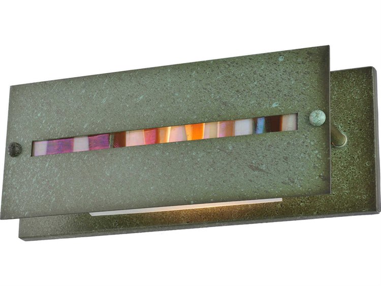 Meyda Moss Creek 1-Light Copper Glass Vanity Light