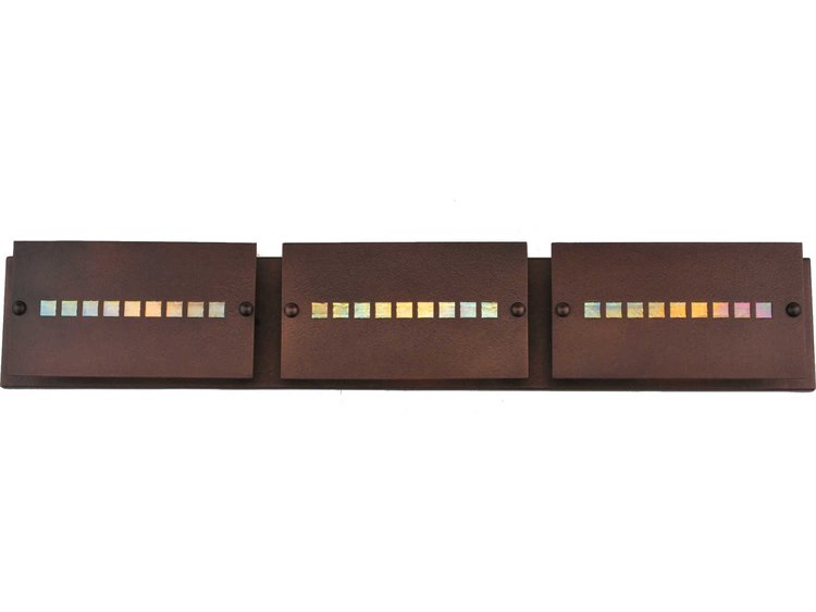 Meyda Moss Creek 3-Light Bronze Glass Vanity Light