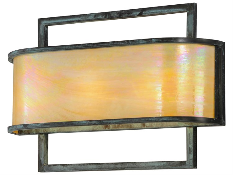 Meyda Lodge 3-Light Green Wall Sconce