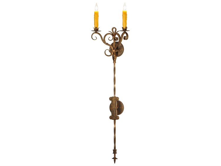 Meyda Palmira 2-Light Brown Wall Sconce