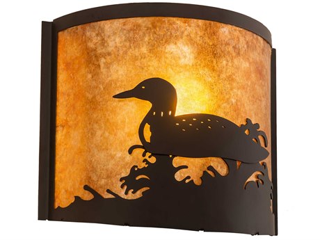 Meyda Loon 1-Light Oil Rubbed Bronze Brown Wall Sconce