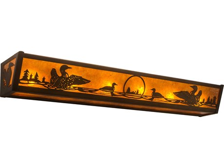 Meyda Loon 6-Light Antique Copper Brown Vanity Light