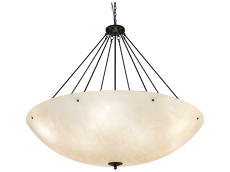 Meyda Madison 12-Light Mahogany Bronze Bowl Pendant