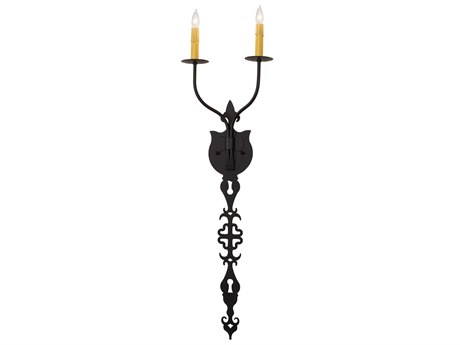 Meyda Merano 2-Light Antique Black Wall Sconce