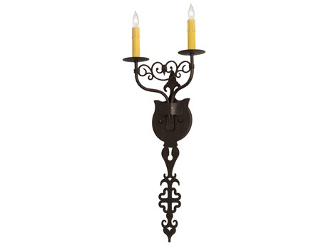 Meyda Merano 2-Light Antique Black Wall Sconce