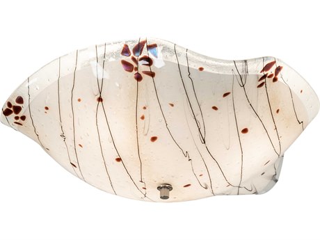 Meyda Metro Fusion 3-Light Nickel Glass Flush Mount
