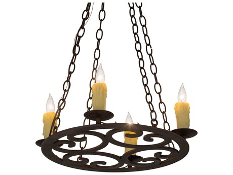 Meyda Ashley 4-Light Brown Candelabra Chandelier