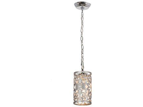 Meyda 1-Light Chrome Cylinder Mini Pendant