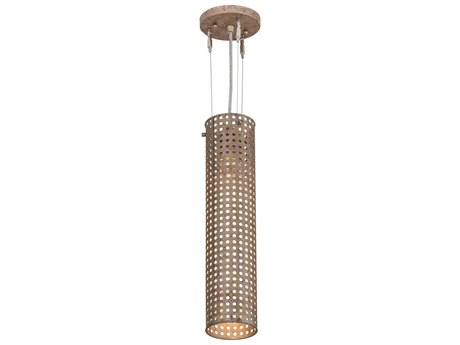 Meyda 1-Light Brown Cylinder Mini Pendant