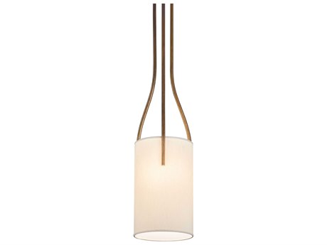 Meyda 1-Light Gold Cylinder Mini Pendant